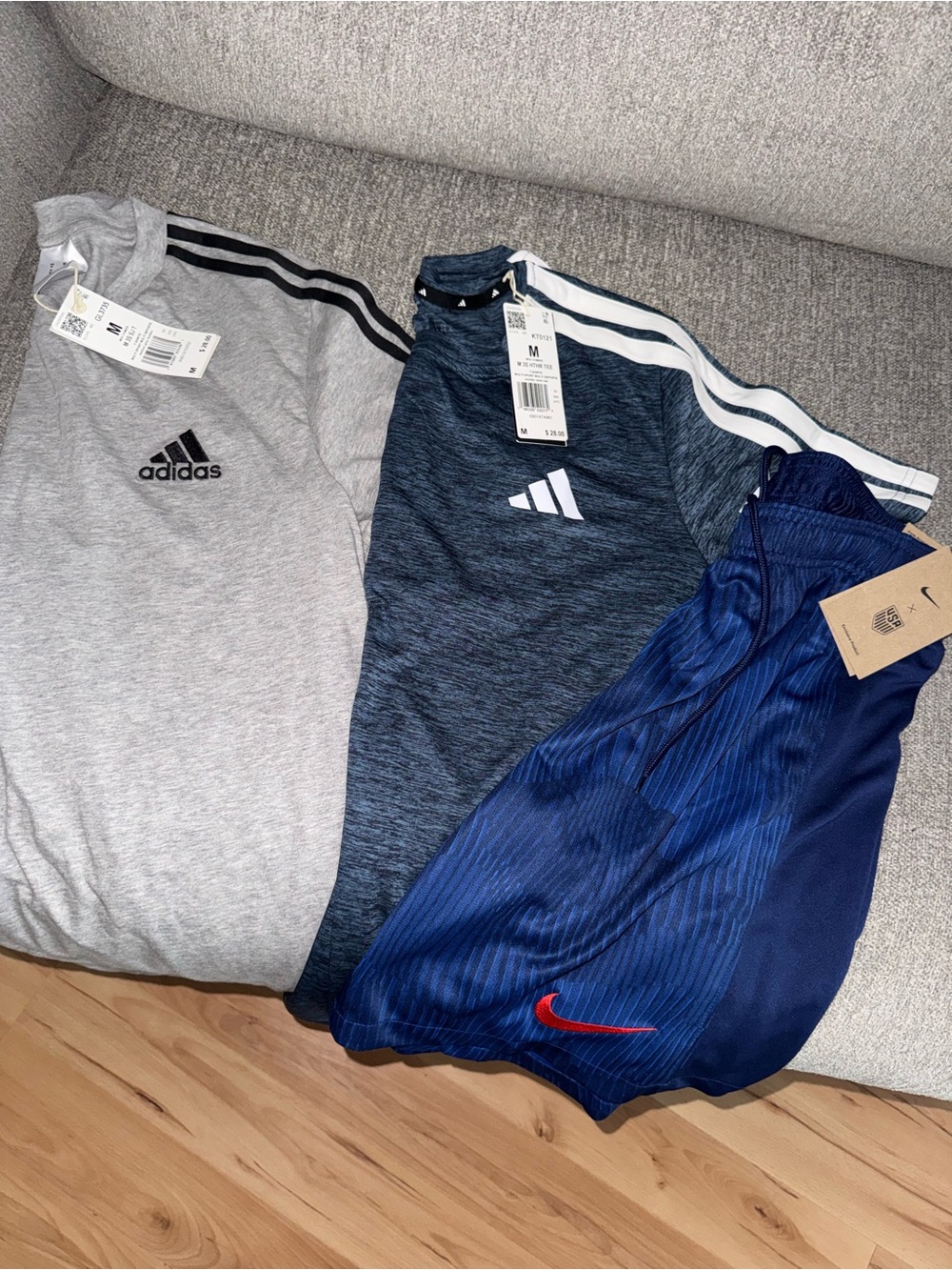 Adidas Men’s T-Shirts and Nike Shorts Medium